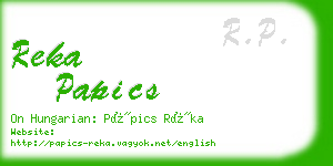 reka papics business card